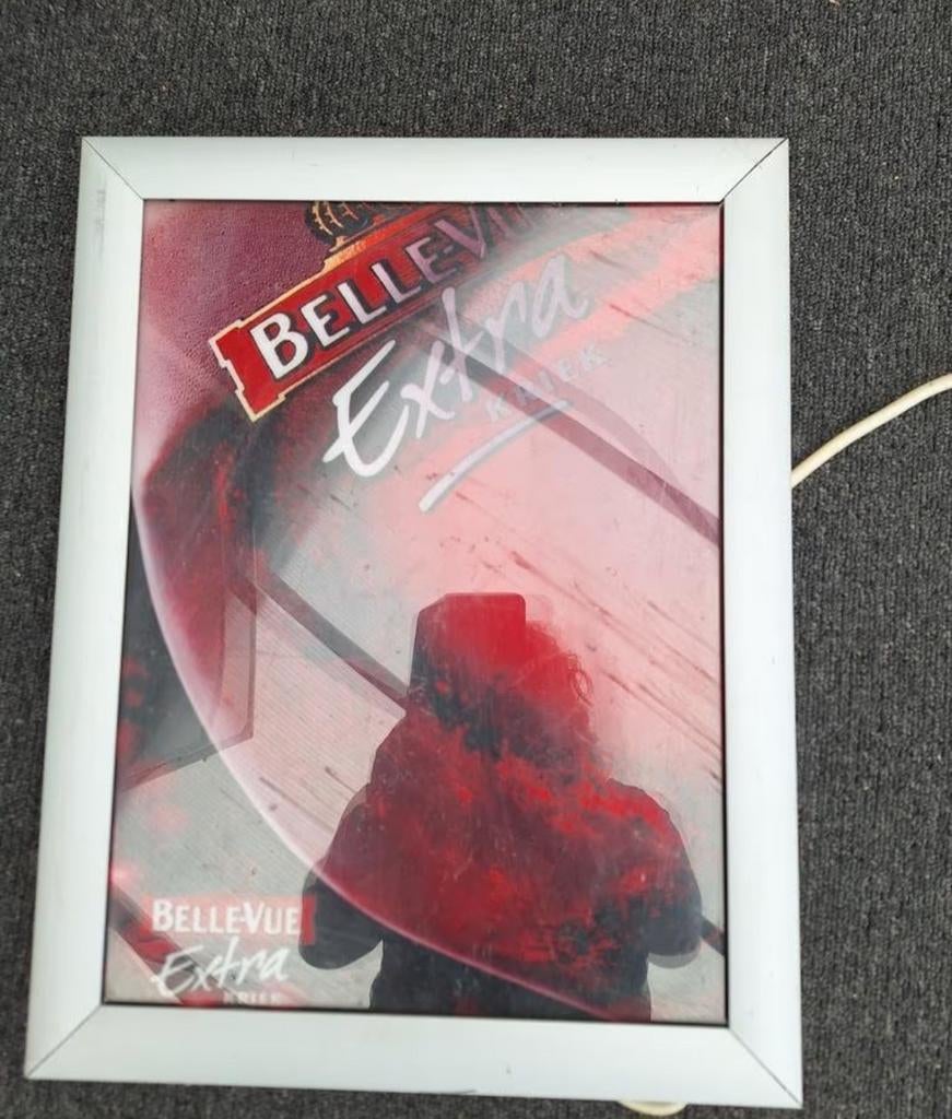 Bierreclame met verlichting, Verzamelen, Ophalen