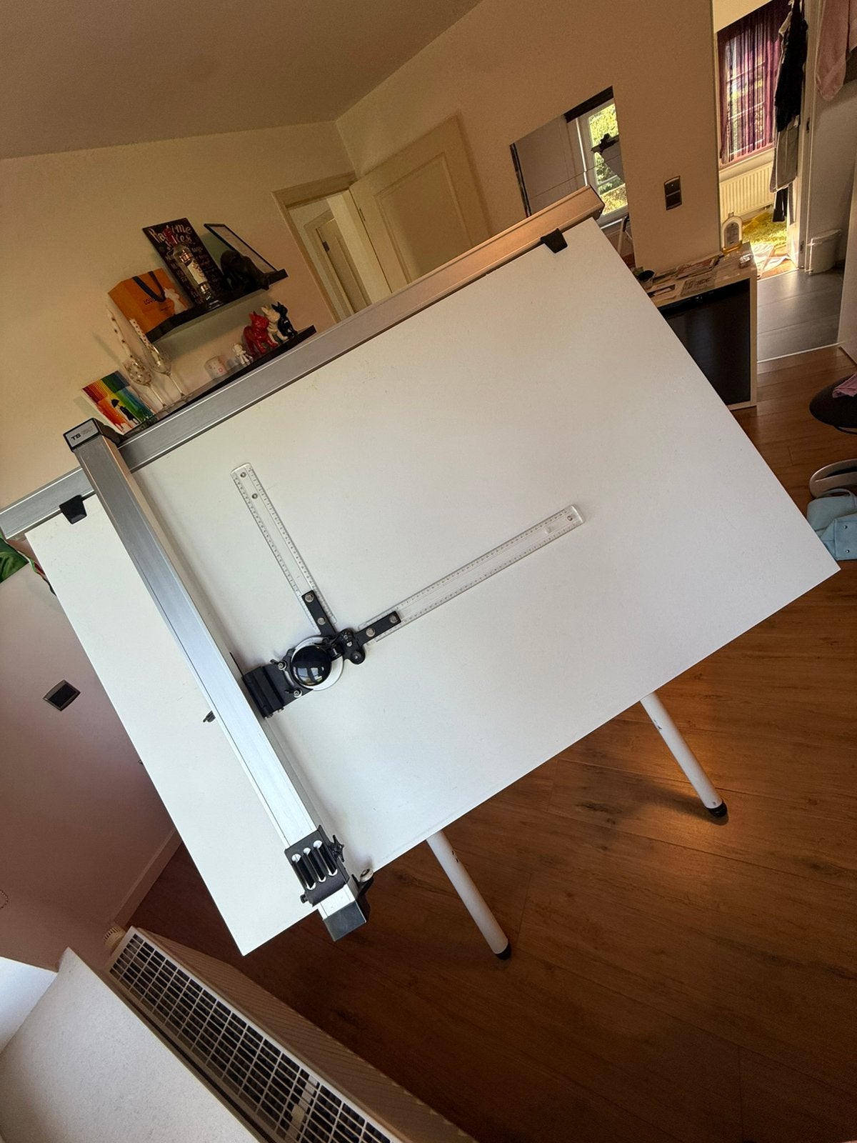 Professionele tekentafel 120 x 80 cm met tekenliniaal, Bricolage & Construction, Enlèvement, Utilisé, Moins de 130 cm