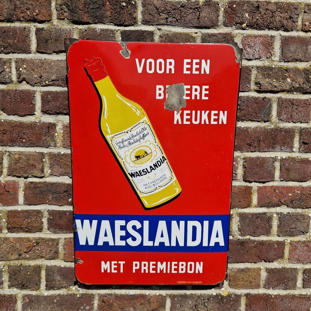 Emaille waeslandia 1954, Ophalen
