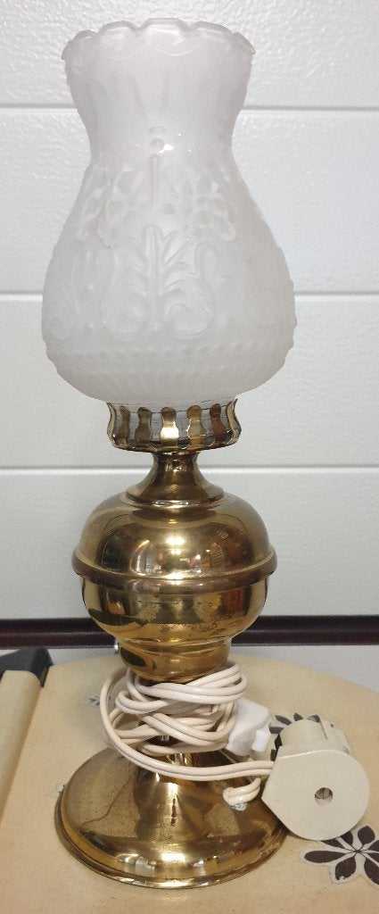 Quinquet lampe cuivre jaune (petit modèle), Antiquités & Art, Enlèvement