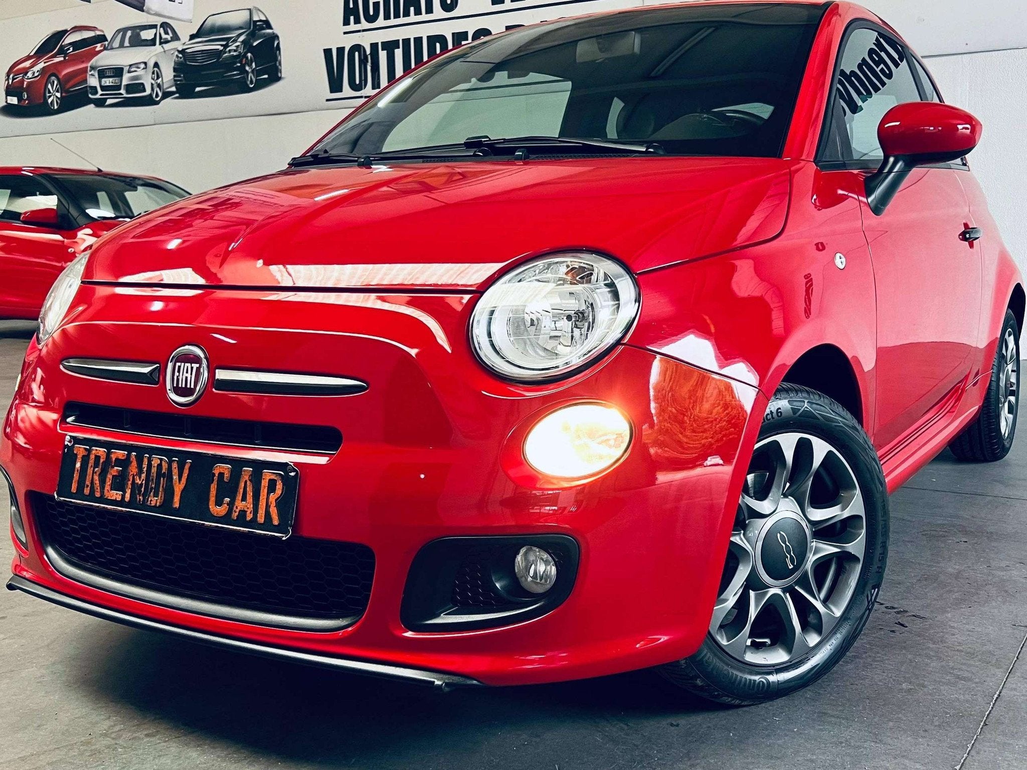 Fiat 500 1.4i Sport+AIRCO+CARNET+CARPASS, Autos, Rouge, Euro 5, Achat, Entreprise
