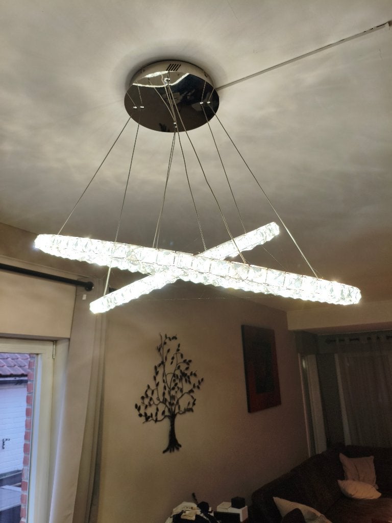 Lustre suspendu  Eglo LED  – comme neuf, Enlèvement ou Envoi, Comme neuf, Verre, Moderne