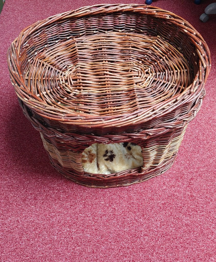 Hand gevlochten wilgen kattenmand, Ophalen, Nieuw, Overige