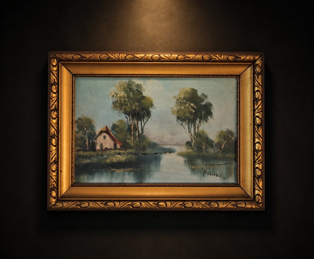Sky Land, Antiquités & Art, Art | Peinture | Classique, Enlèvement ou Envoi, Peinture à l'huile, Paysage, Toile