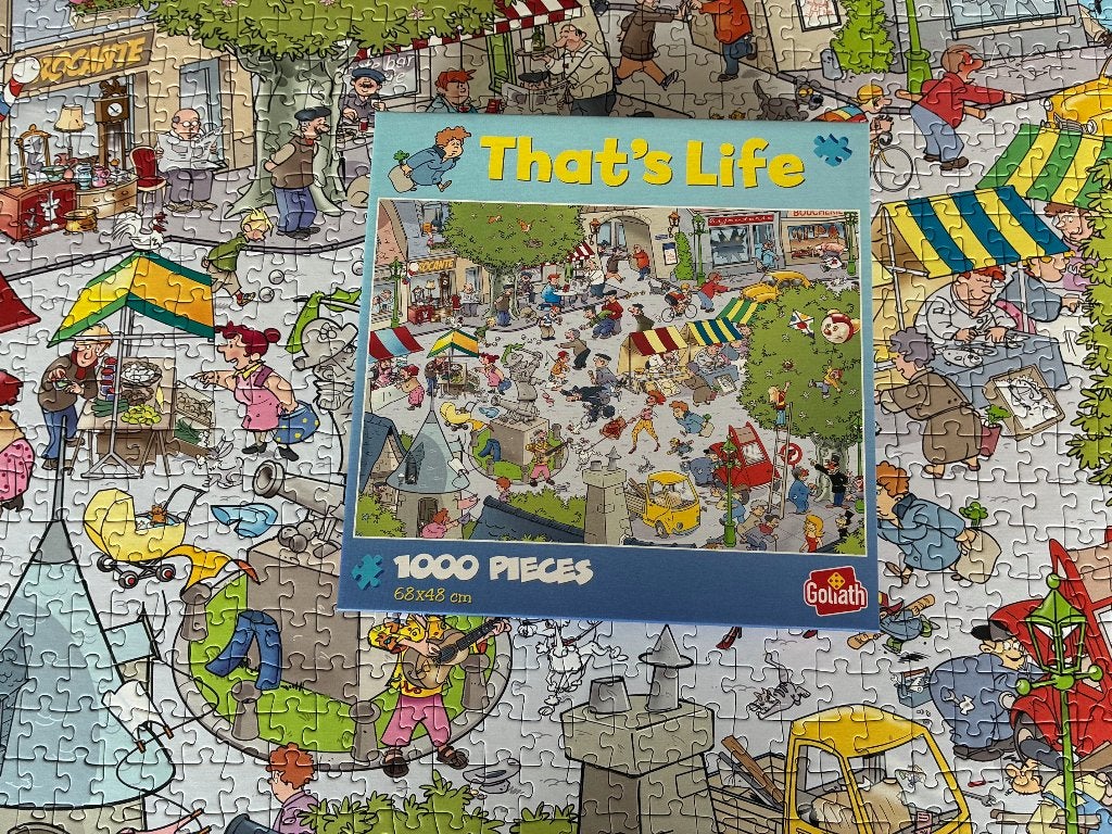Puzzel van 1000 stukjes: That's Life Market, Ophalen of Verzenden, 500 t/m 1500 stukjes, Zo goed als nieuw, Legpuzzel
