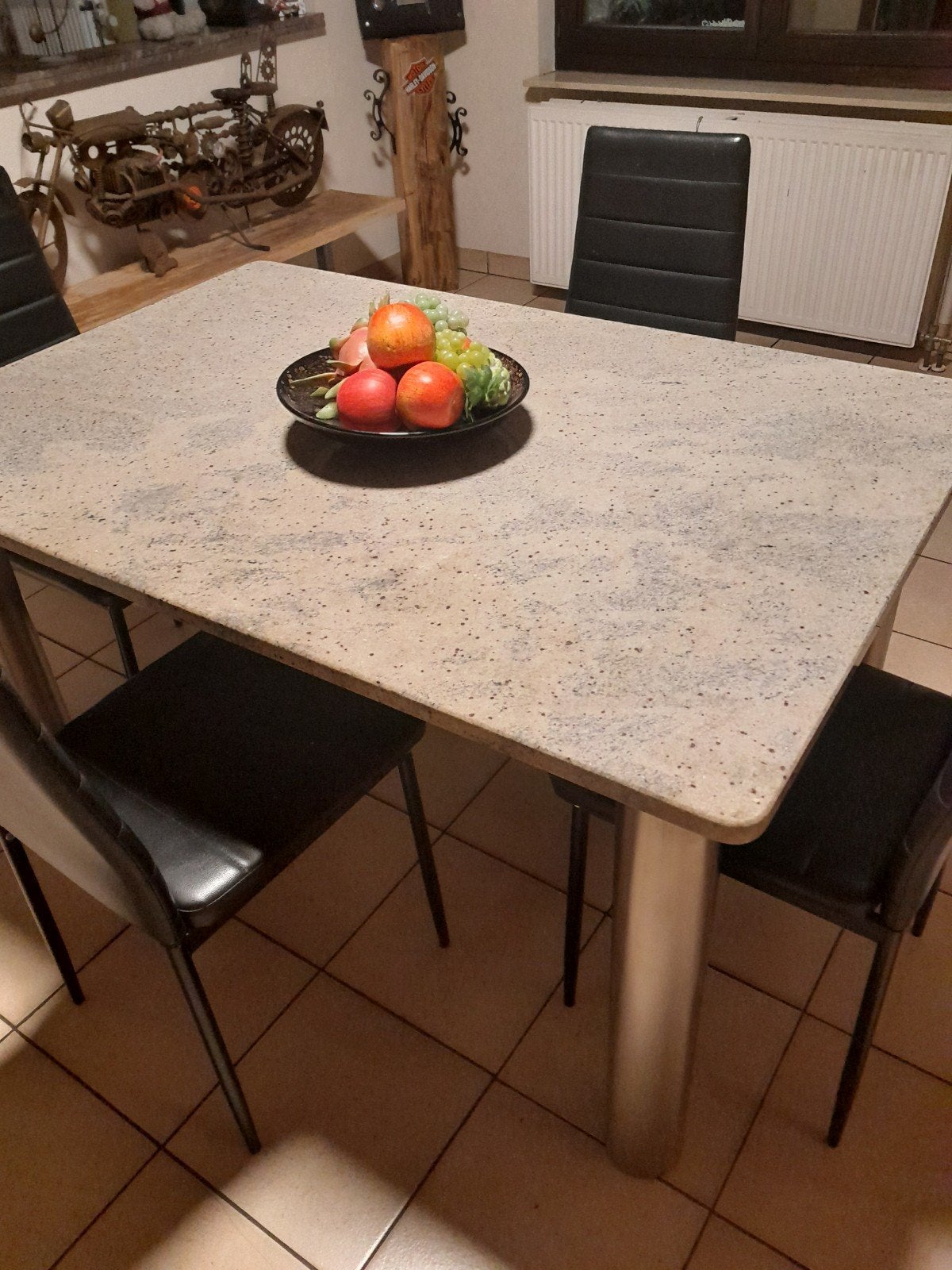 granieten keukentafel, Ophalen