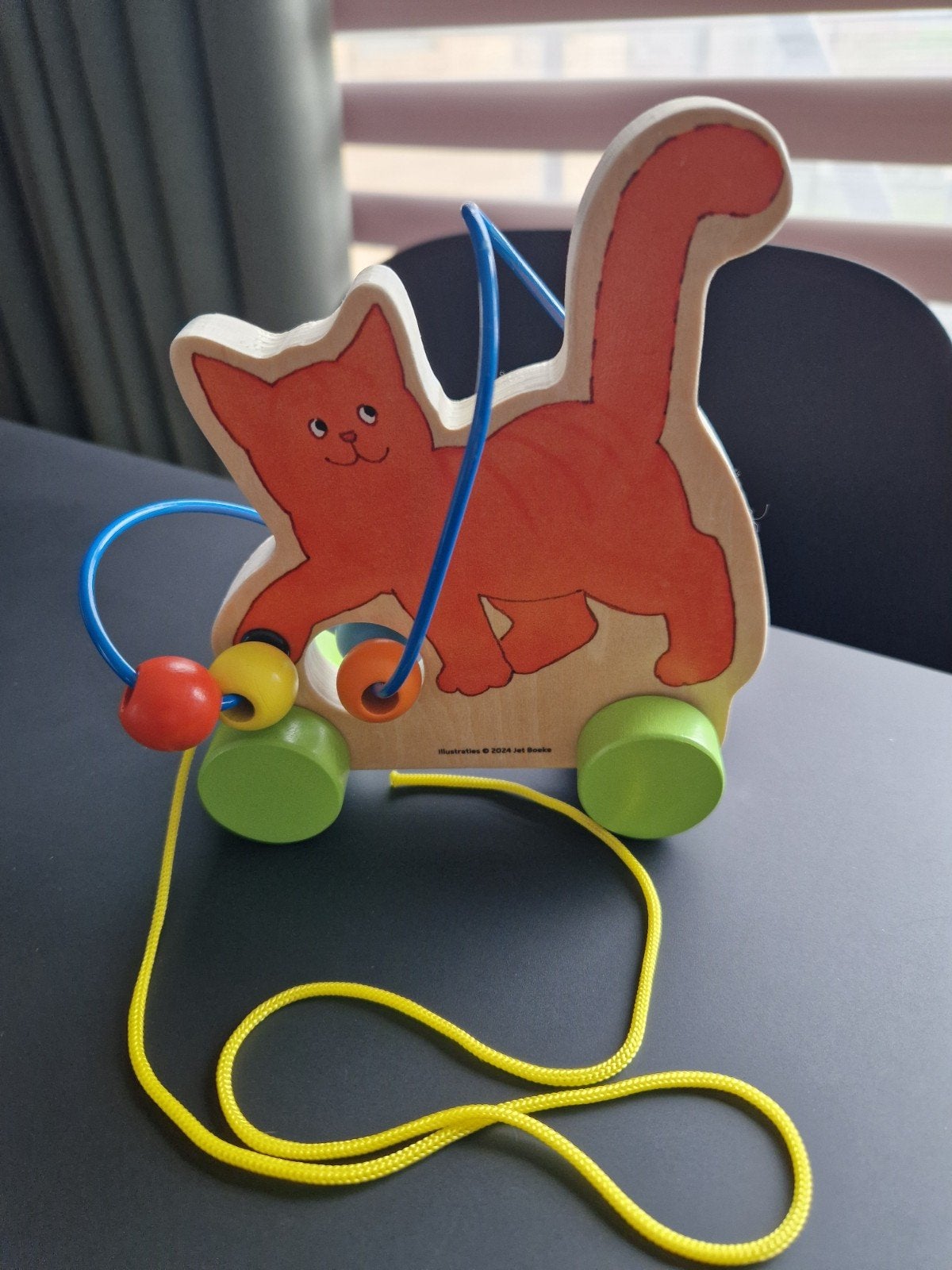 Dikkie Dik houten trekdier, Kinderen en Baby's, Ophalen of Verzenden, Nieuw, Duw- of Trekspeelgoed