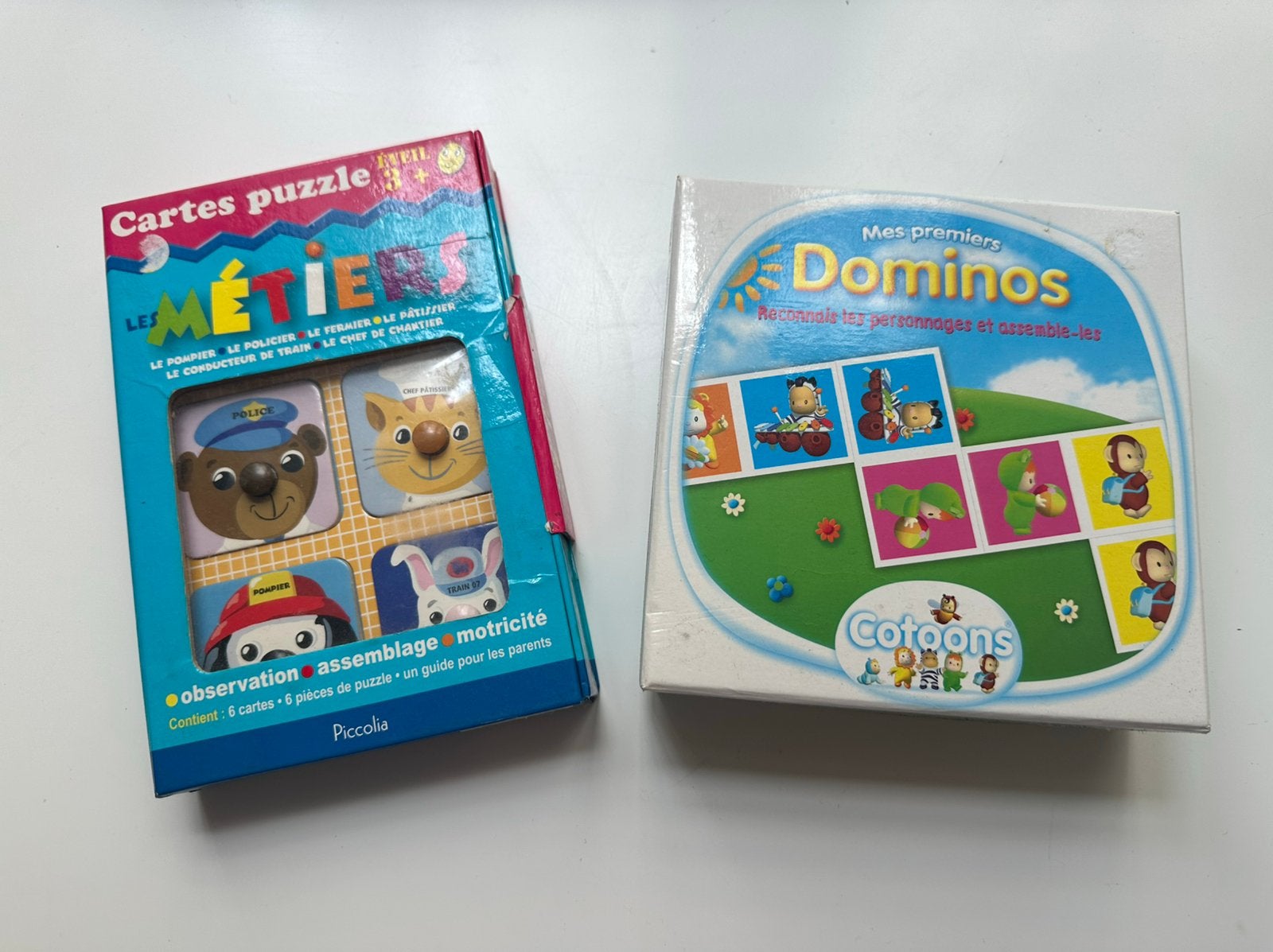 Dominos + livre puzzle des métiers, Ophalen, Gebruikt