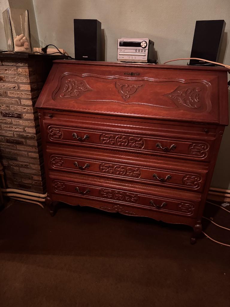 Armoire de secrétaire/bureau vintage en bois, Enlèvement, Comme neuf