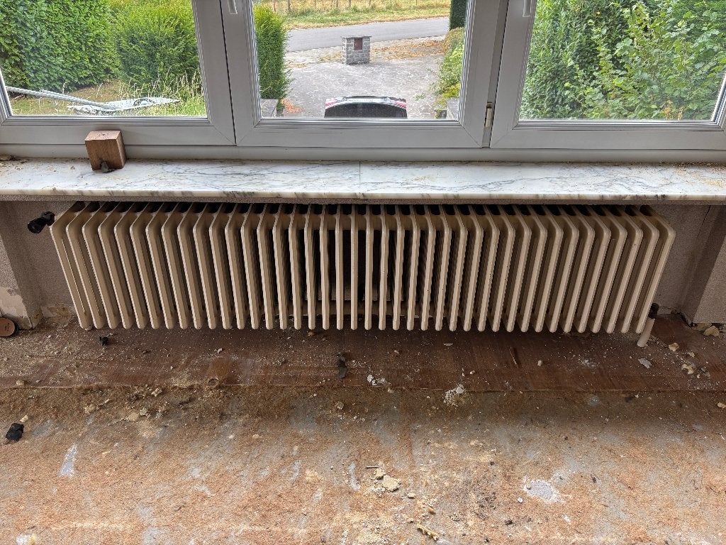 Radiateur en fonte - 39 membres - L202 x H42 cm, Enlèvement, Utilisé, Radiateur