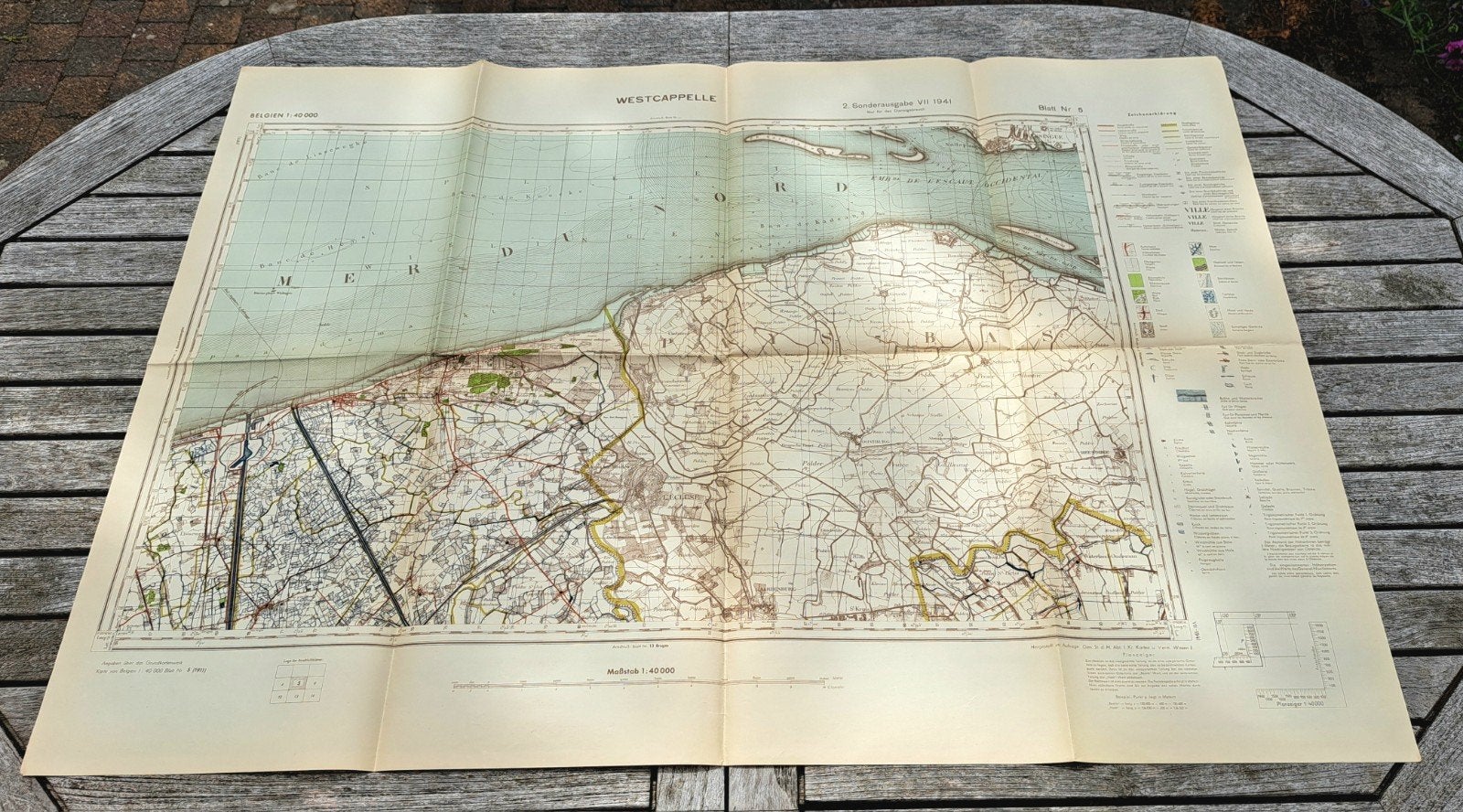 Carte Etat-Major allemande 1941 HEIST BUKENS, Enlèvement ou Envoi