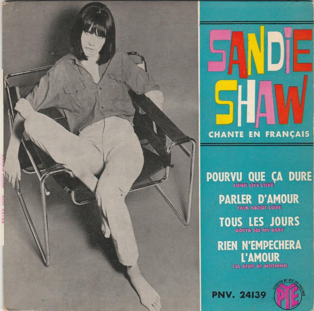 45T: EP: Sandie Shaw chante en français   Pop, Gebruikt, 7 inch, Ophalen of Verzenden, Pop