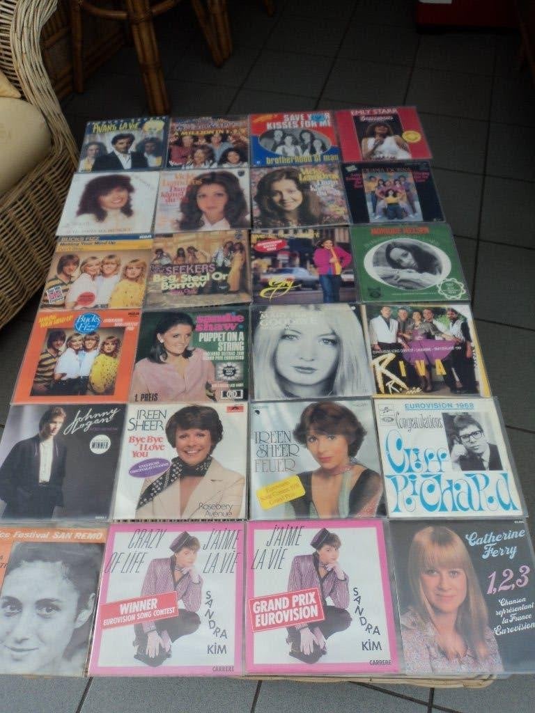 Songfestival lot van 100 singles voor 60 euro!, Cd's en Dvd's, Gebruikt, 7 inch, Ophalen of Verzenden, Pop