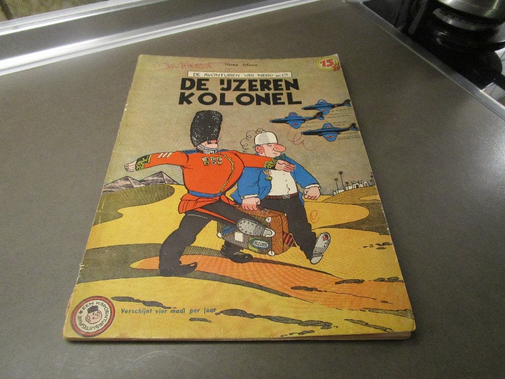 Nero - De ijzeren kolonel -1957 - 1e druk, Gelezen, Marc Sleen, Eén stripboek, Ophalen of Verzenden