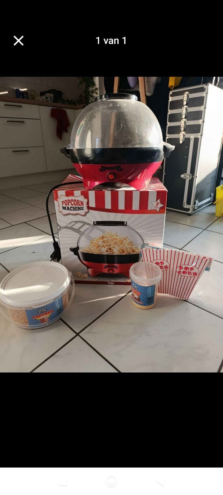 Popcorn machine, Ophalen