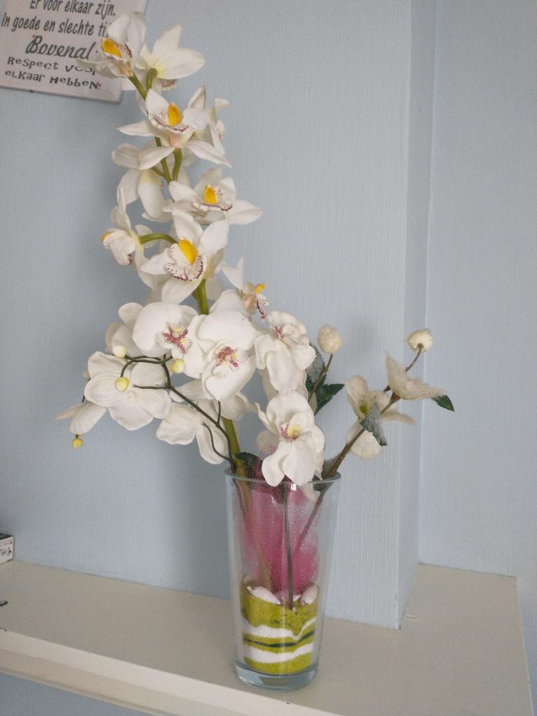 Kunstbloemen in vaas, Ophalen, Binnen, Gebruikt, 75 cm
