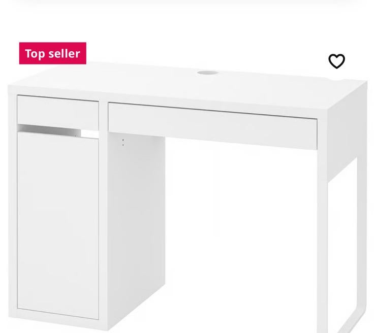 Bureau blanc, Enlèvement, Comme neuf, Blanc