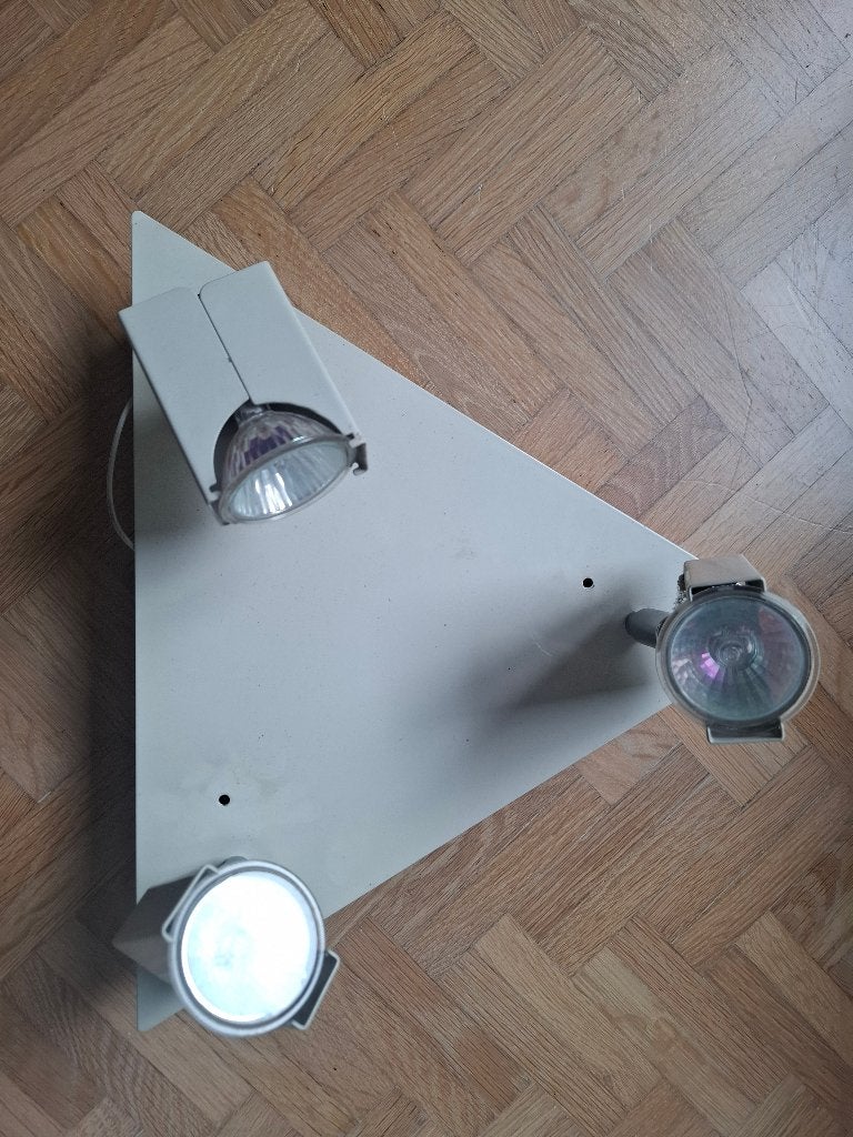 Plafonnier blanc 3 spots orientables, Maison & Meubles, Lampes | Plafonniers, Autres culots, Blanc, Moderne, Enlèvement