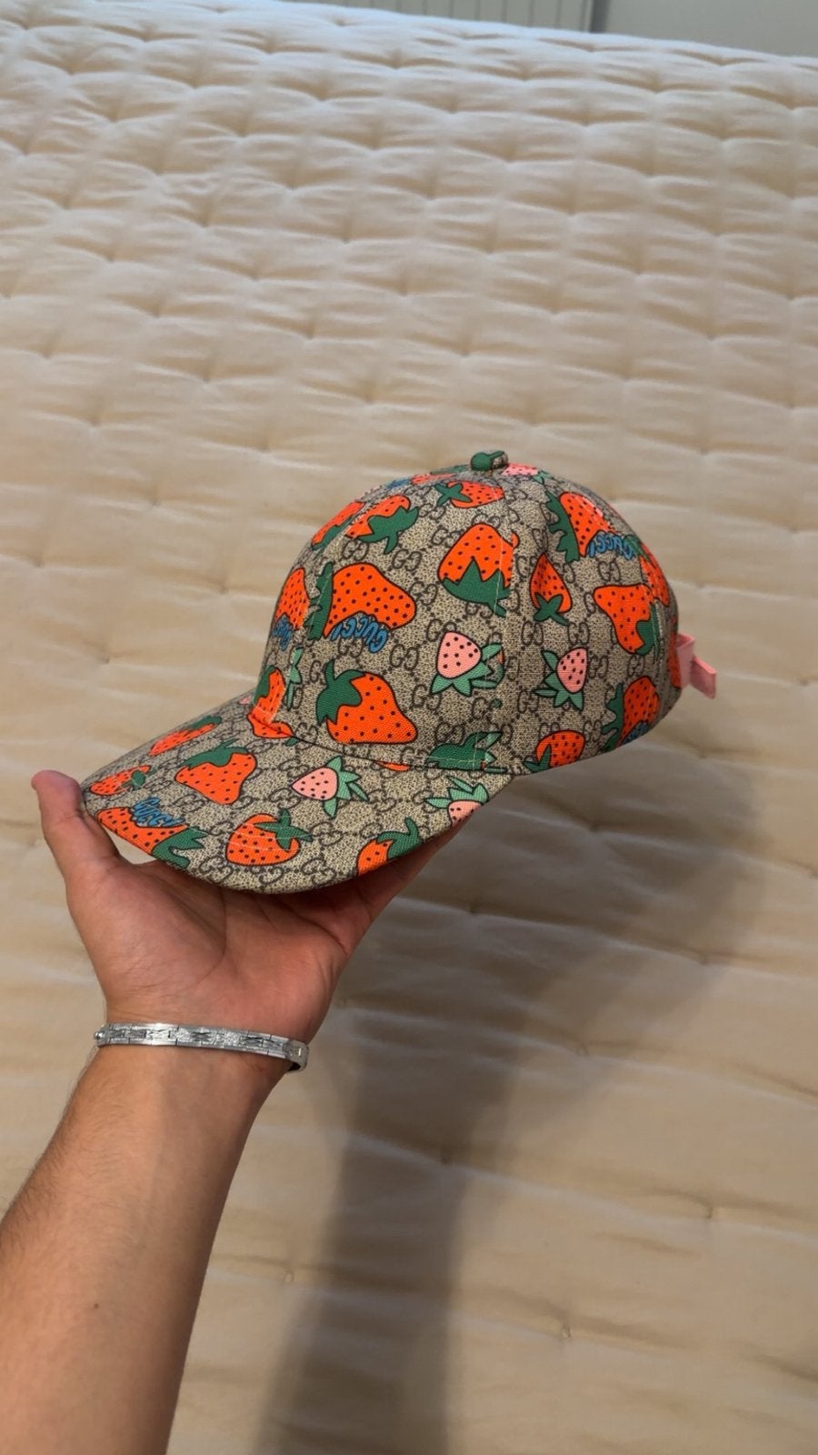 Gucci cap strawberry, Enlèvement ou Envoi, Comme neuf, One size fits all, Casquette