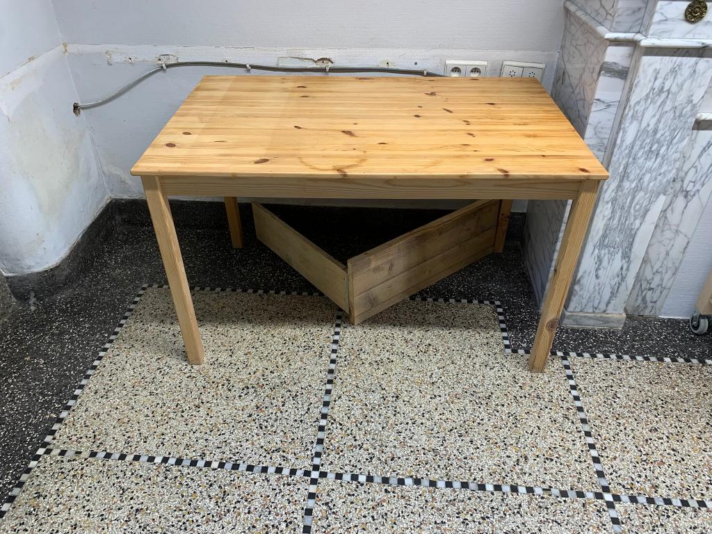 houten tafel ikea ingo, Huis en Inrichting, Tafels | Bijzettafels, Gebruikt, Ophalen