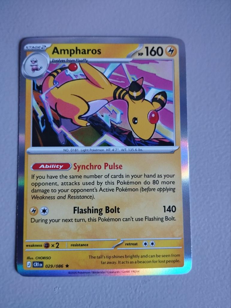 Blinkende Pokémon kaart chaos rising, Hobby en Vrije tijd, Ophalen of Verzenden, Nieuw