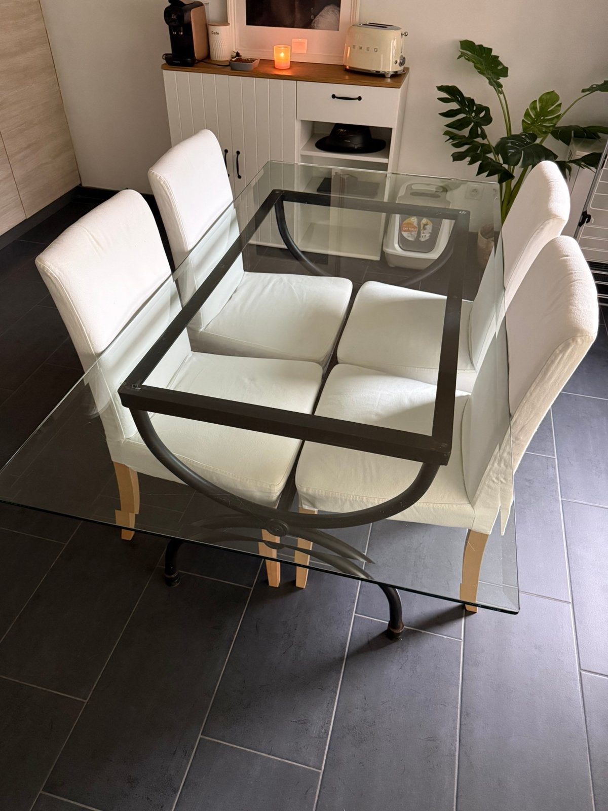 Table salle à manger, Huis en Inrichting, Tafels | Eettafels, Ophalen, Gebruikt, Rechthoekig