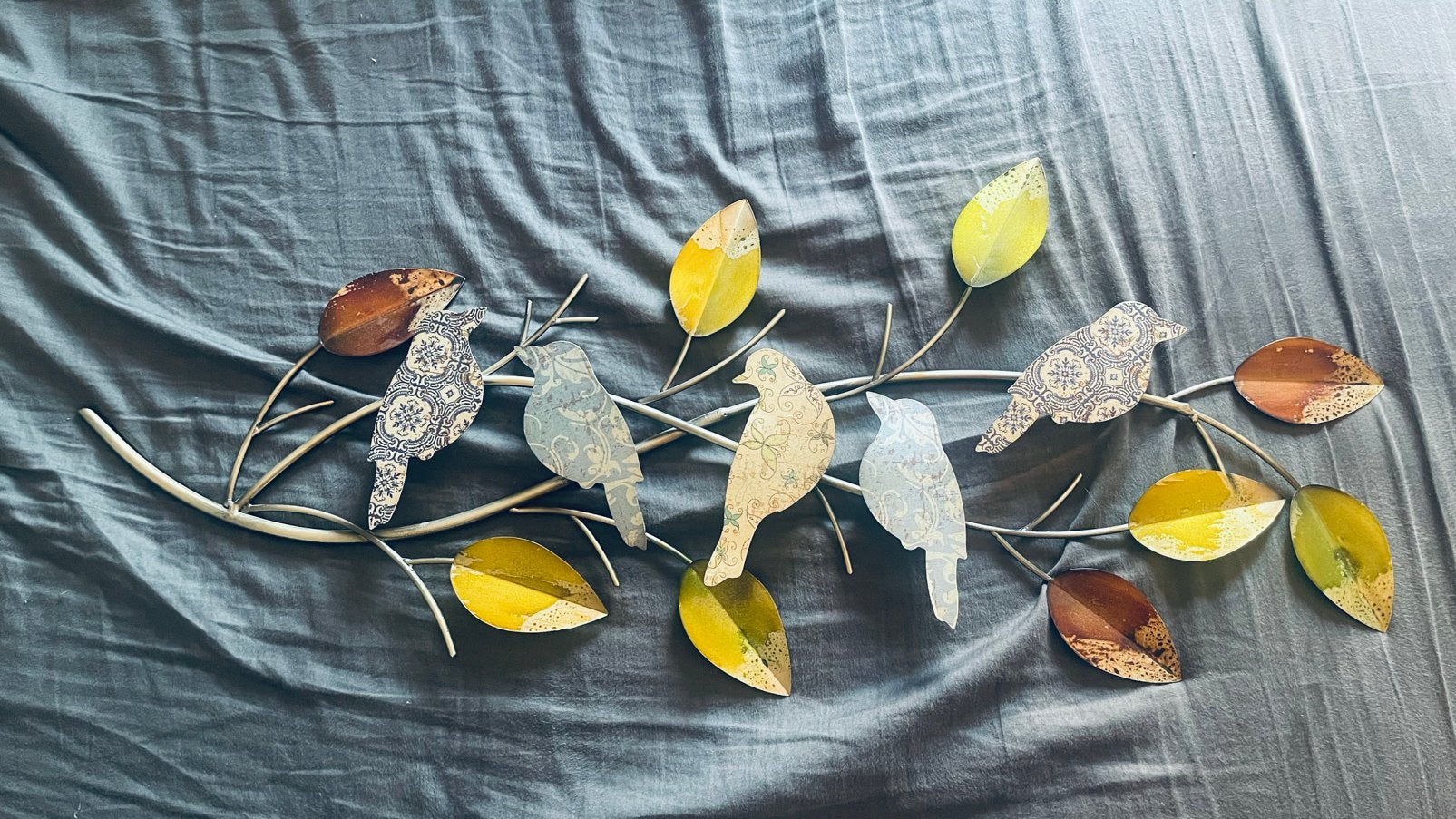Muurdecoratie vogels, Ophalen, Metaal