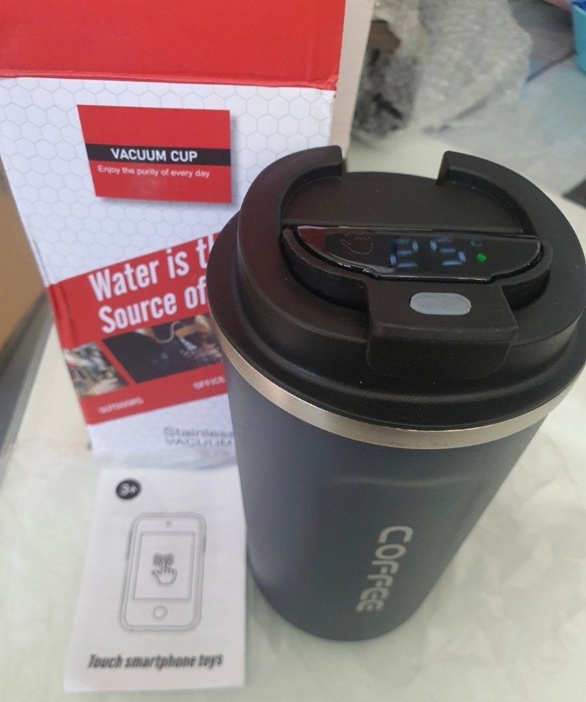 Slimme Thermo Koffiebeker met LED Temperatuurdisplay, Ophalen of Verzenden, Nieuw