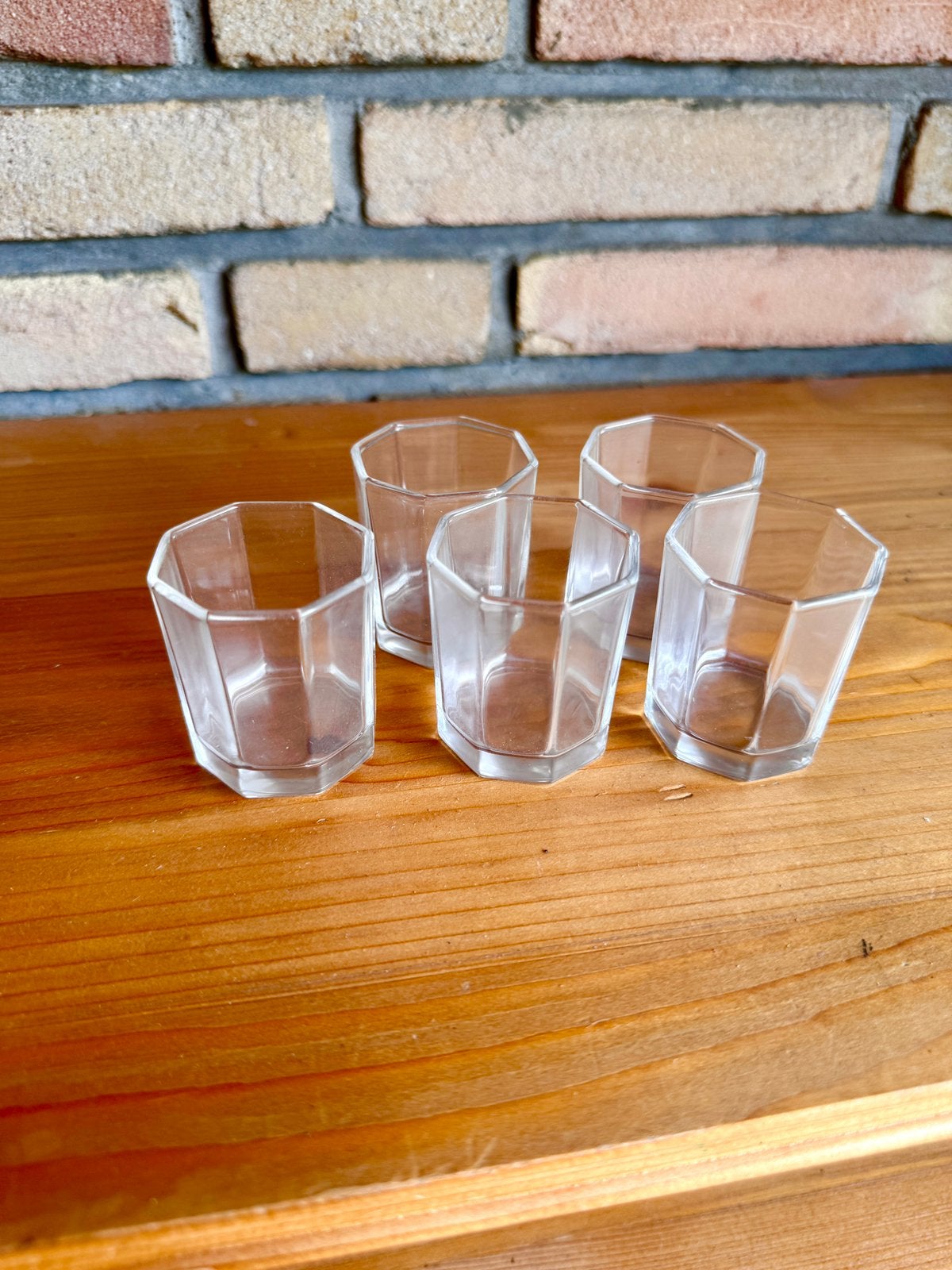 5 shotglaasjes Hoekig, Ophalen, Zo goed als nieuw