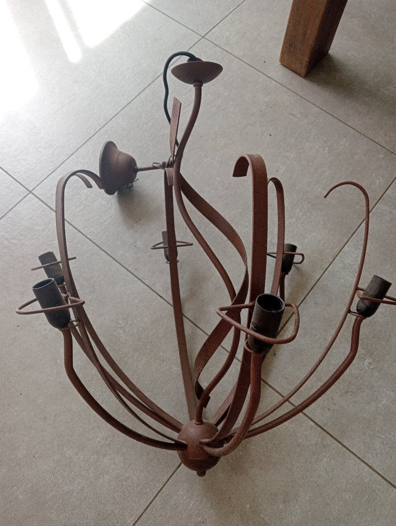 Lustre rouille, Enlèvement, Comme neuf, Métal, Vintage