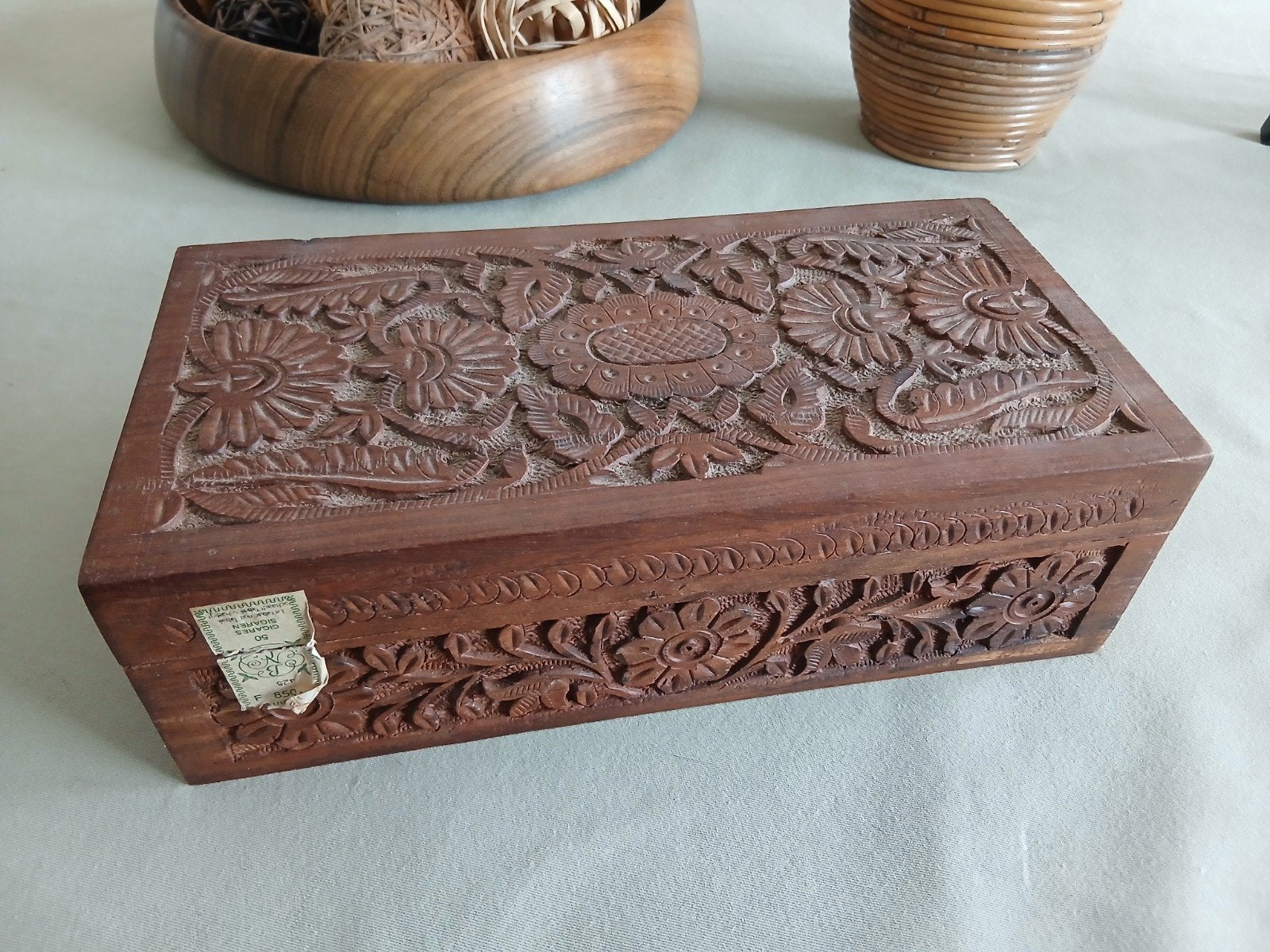 vintage sigarenkistje, Huis en Inrichting, Woonaccessoires | Kisten, Ophalen of Verzenden, Zo goed als nieuw, Overige houtsoorten