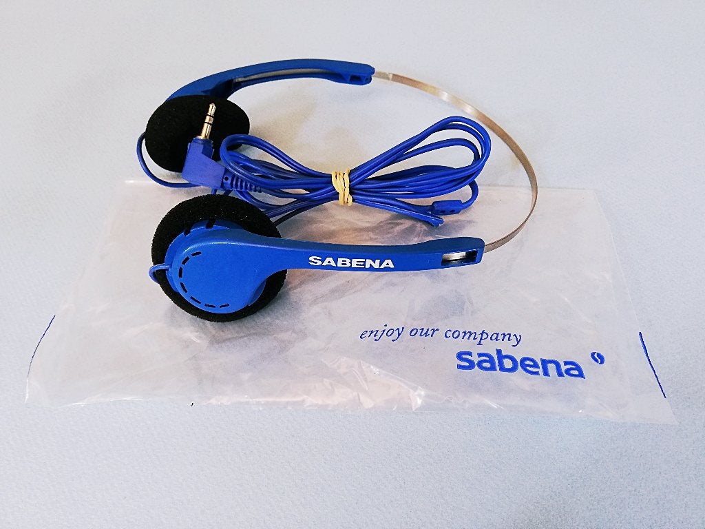 Sabena Hoofdtelefoon #01 – In-Flight Entertainment (1 Jack), Audio, Tv en Foto, Verstelbaar, Nieuw, On-ear, Ophalen of Verzenden
