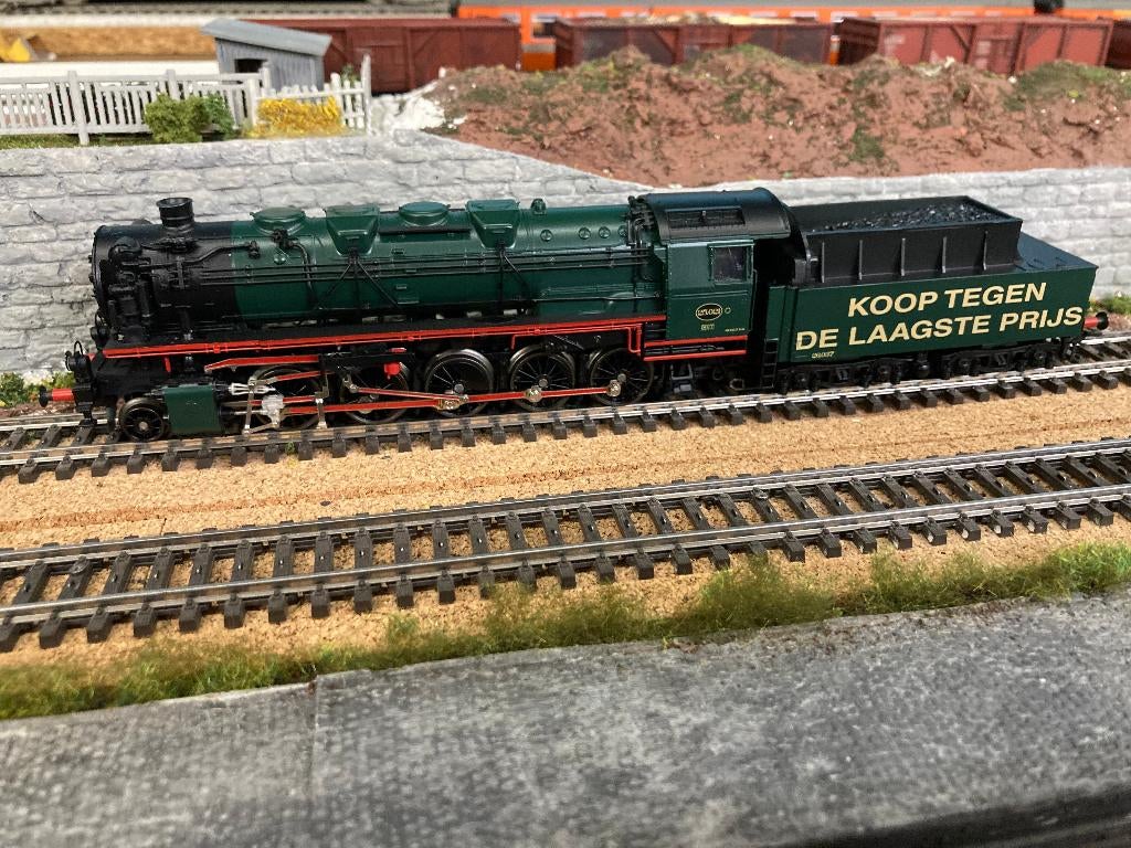 NMBS 34883.800 speciale stoomloc type 25 digitaal, Wisselstroom, Locomotief, Ophalen of Verzenden, Zo goed als nieuw