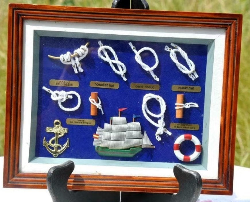 § cadre mural nœuds de marine, Enlèvement ou Envoi, Comme neuf, Autres types