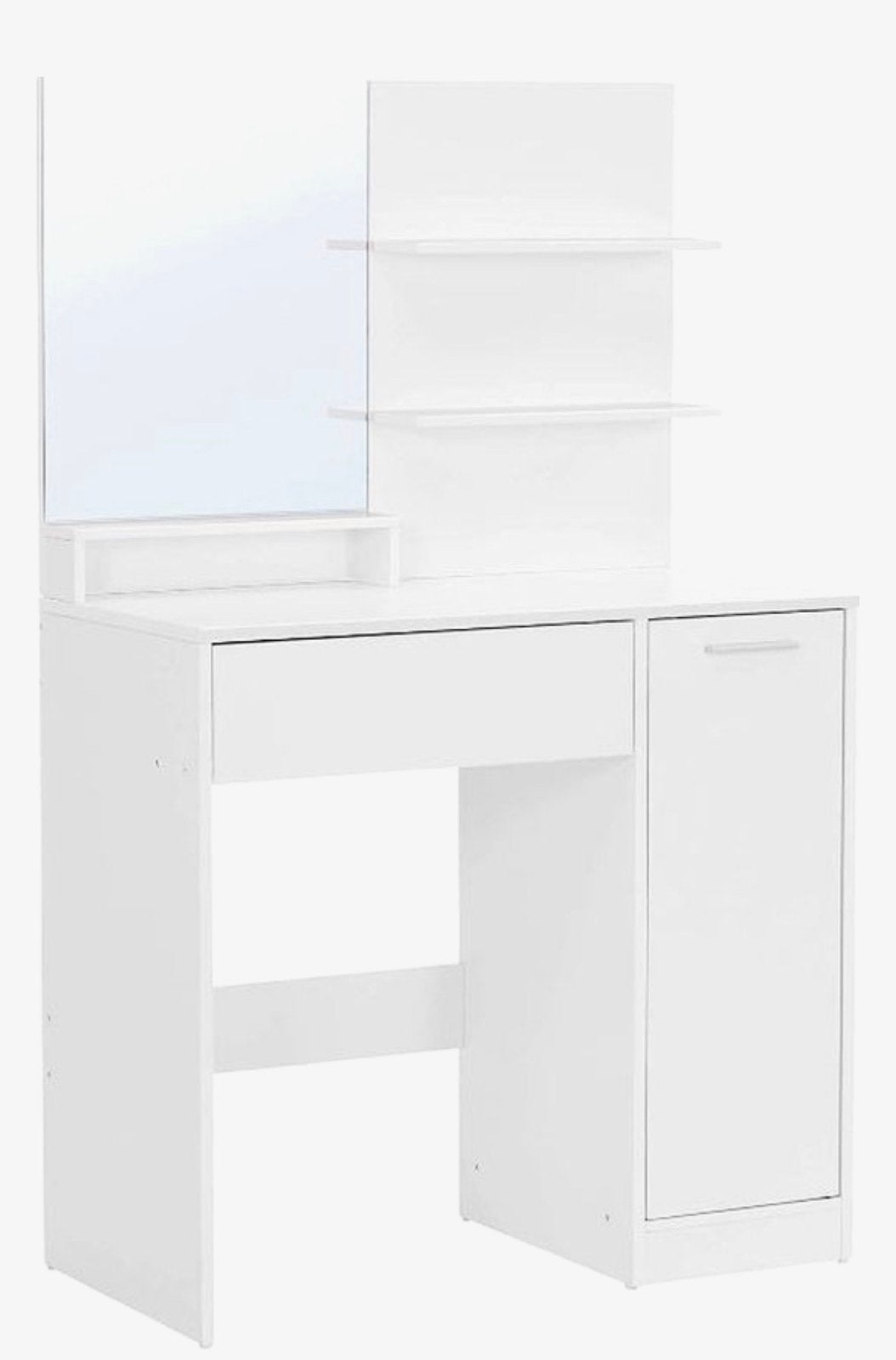 Witte make-uptafel / kaptafel met spiegel – €30, Ophalen, Zo goed als nieuw