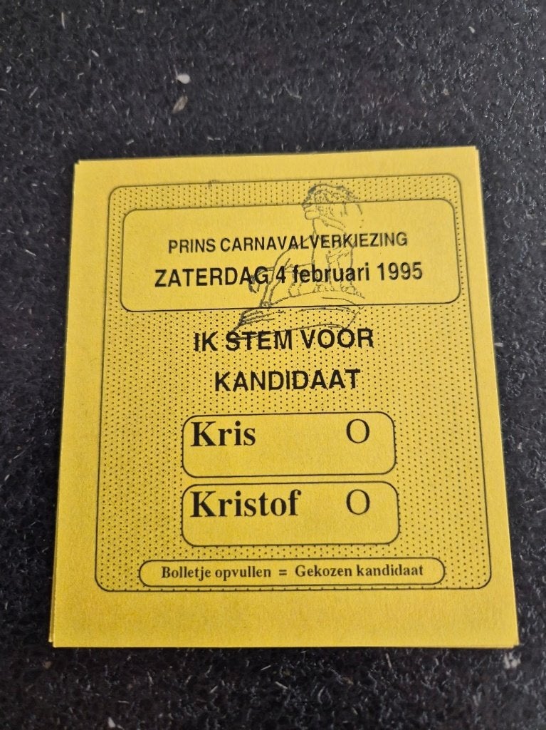 Carnaval Aalst stemkaart 1995, Ophalen of Verzenden