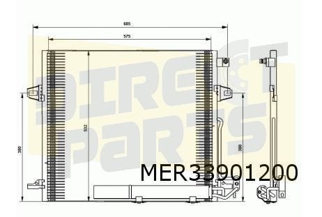 Mercedes-Benz ML/ R-klasse (3/05-10/11) condensor OES A25150, Neuf, -, -, Enlèvement ou Envoi