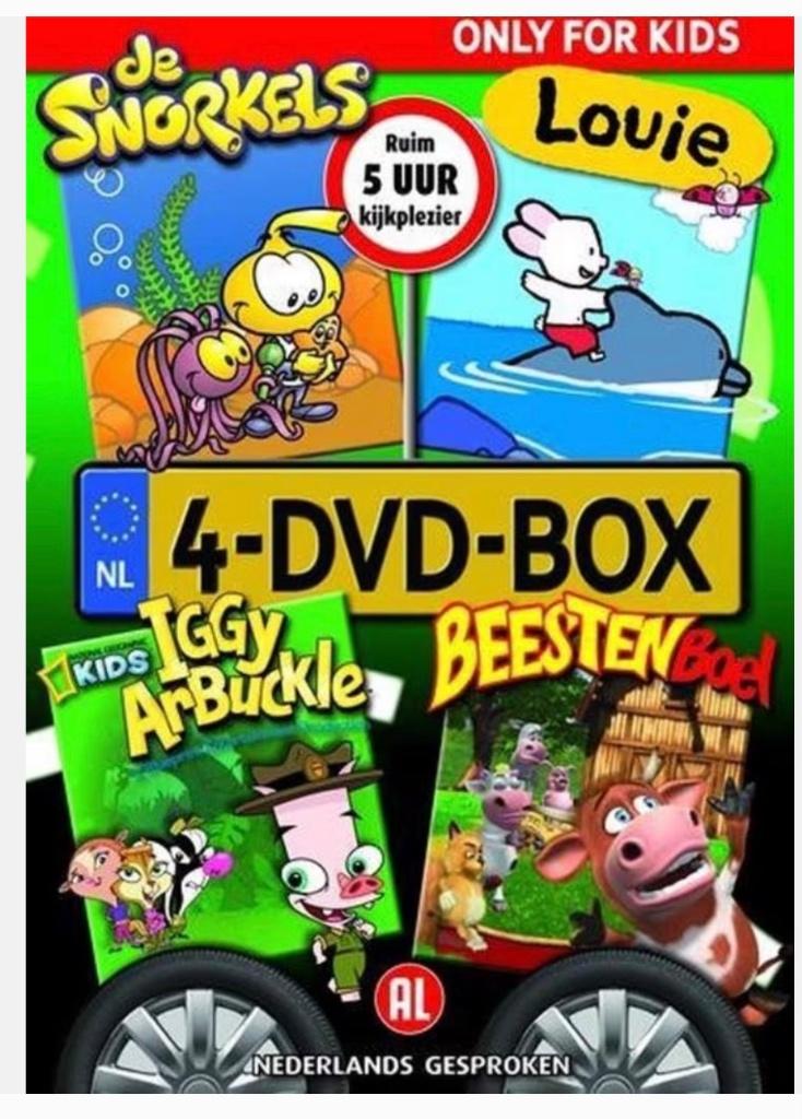 4 dvd box -de snorkels - Louie - Iggy Arbuckle - Beestenboel, Enlèvement ou Envoi, Coffret