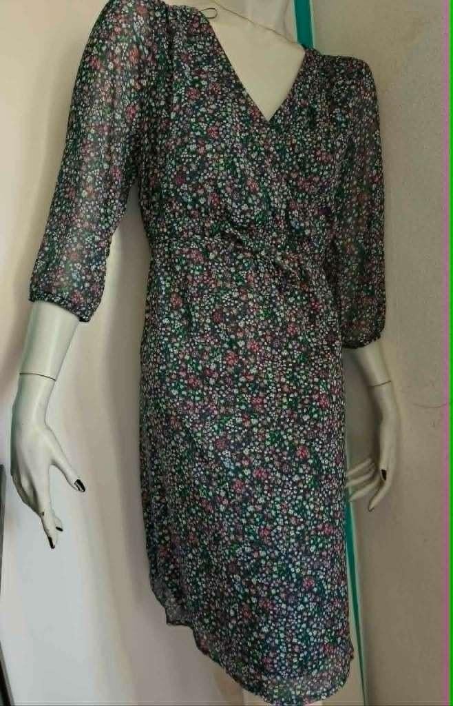Bloemenjurk Bel&Bo mt 38, Kleding | Dames, Maat 38/40 (M), Blauw, Bel & Bo, Ophalen of Verzenden