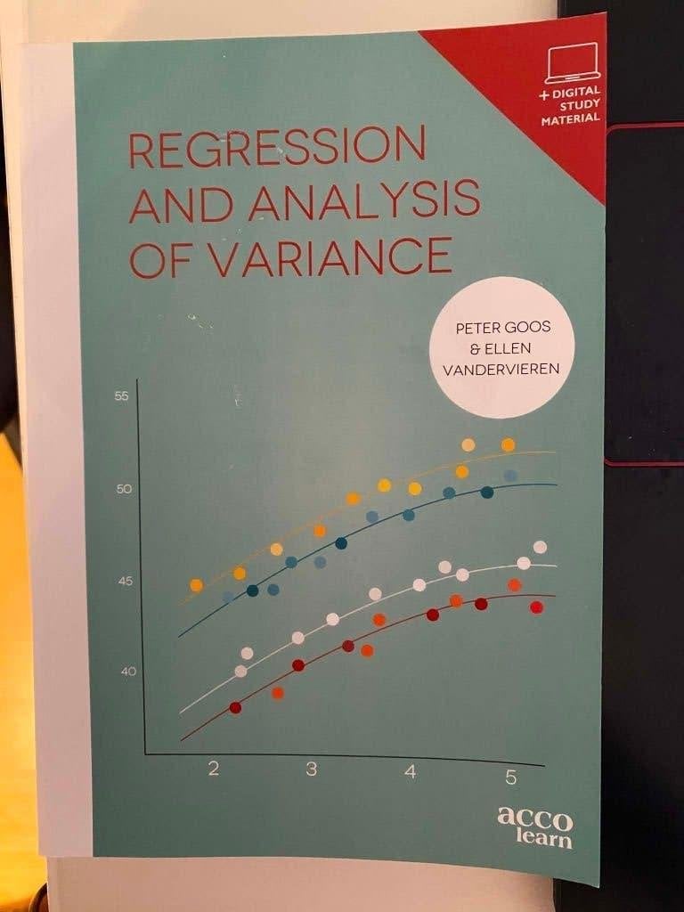 Regression and analysis of variance, Ophalen of Verzenden, Nieuw, Hoger Onderwijs, Acco