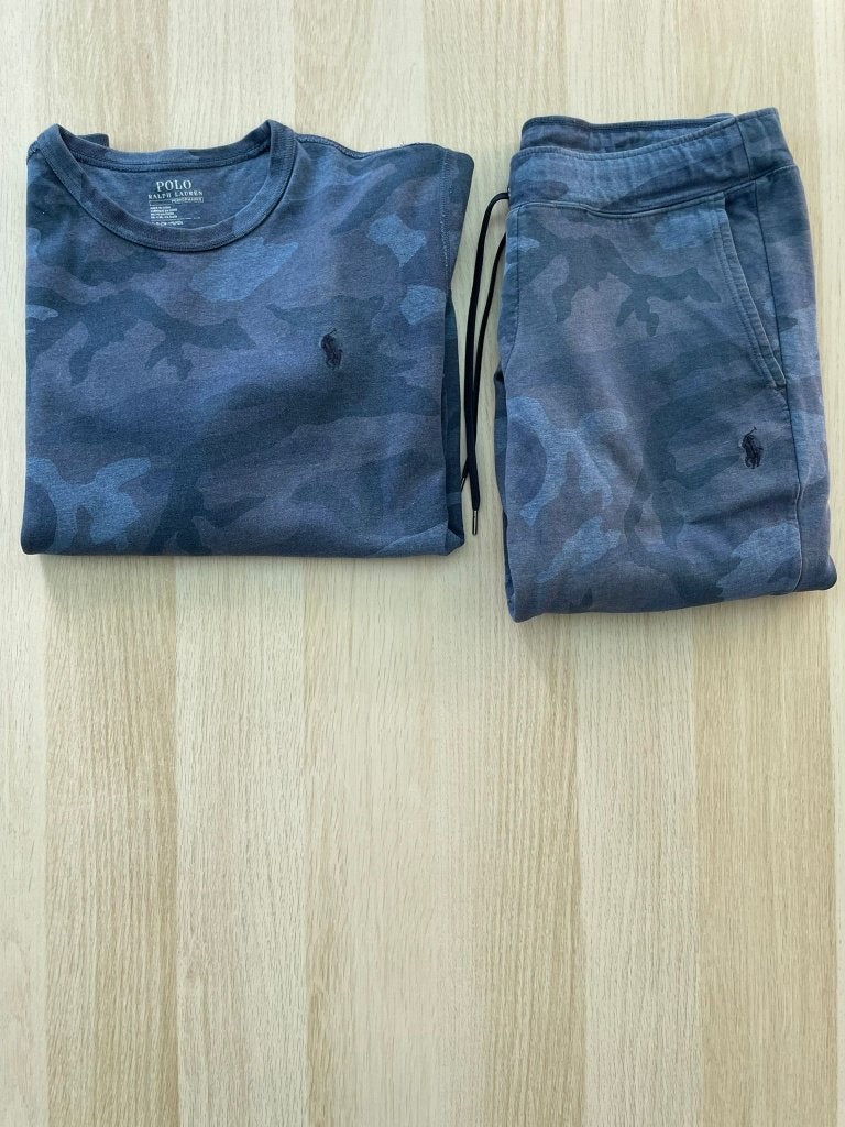 Ralph Lauren Jogging Camouflage compleet, Enlèvement ou Envoi, Comme neuf, Bleu, Taille 46 (S) ou plus petite