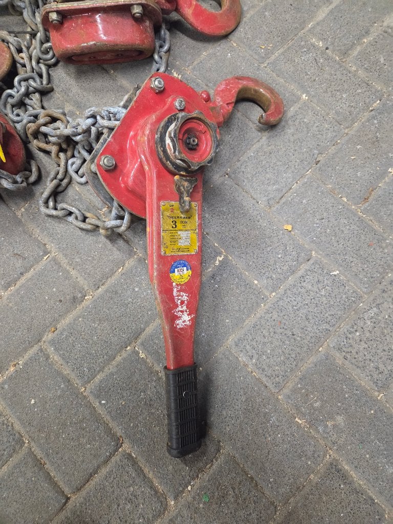 2 x 3 ton rateltakel, Doe-het-zelf en Bouw, Ophalen, Gebruikt