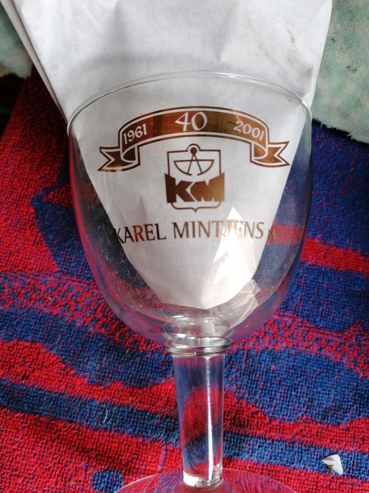 Westmalle bierglas Karel Mintjens., Enlèvement ou Envoi