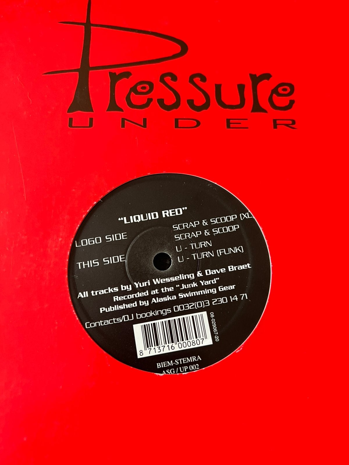 Liquid red - scrap & scoop, CD & DVD, Vinyles | Dance & House, Enlèvement ou Envoi, Comme neuf