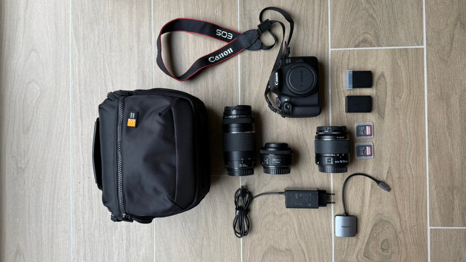 Canon EOS 2000D + 3 objectifs + accessoires | Parfait état, Wi-Fi, Canon, Comme neuf, Enlèvement