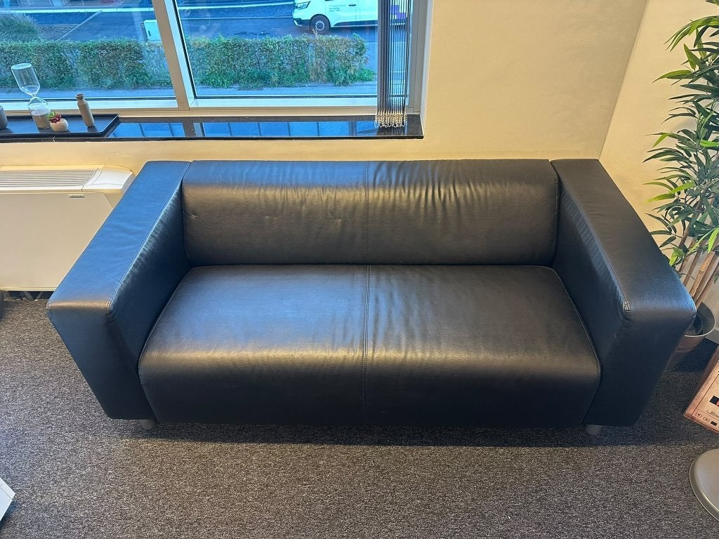 IKEA Klippan 2-zitsbank zwart, Ophalen, Gebruikt, 150 tot 200 cm, Tweepersoons
