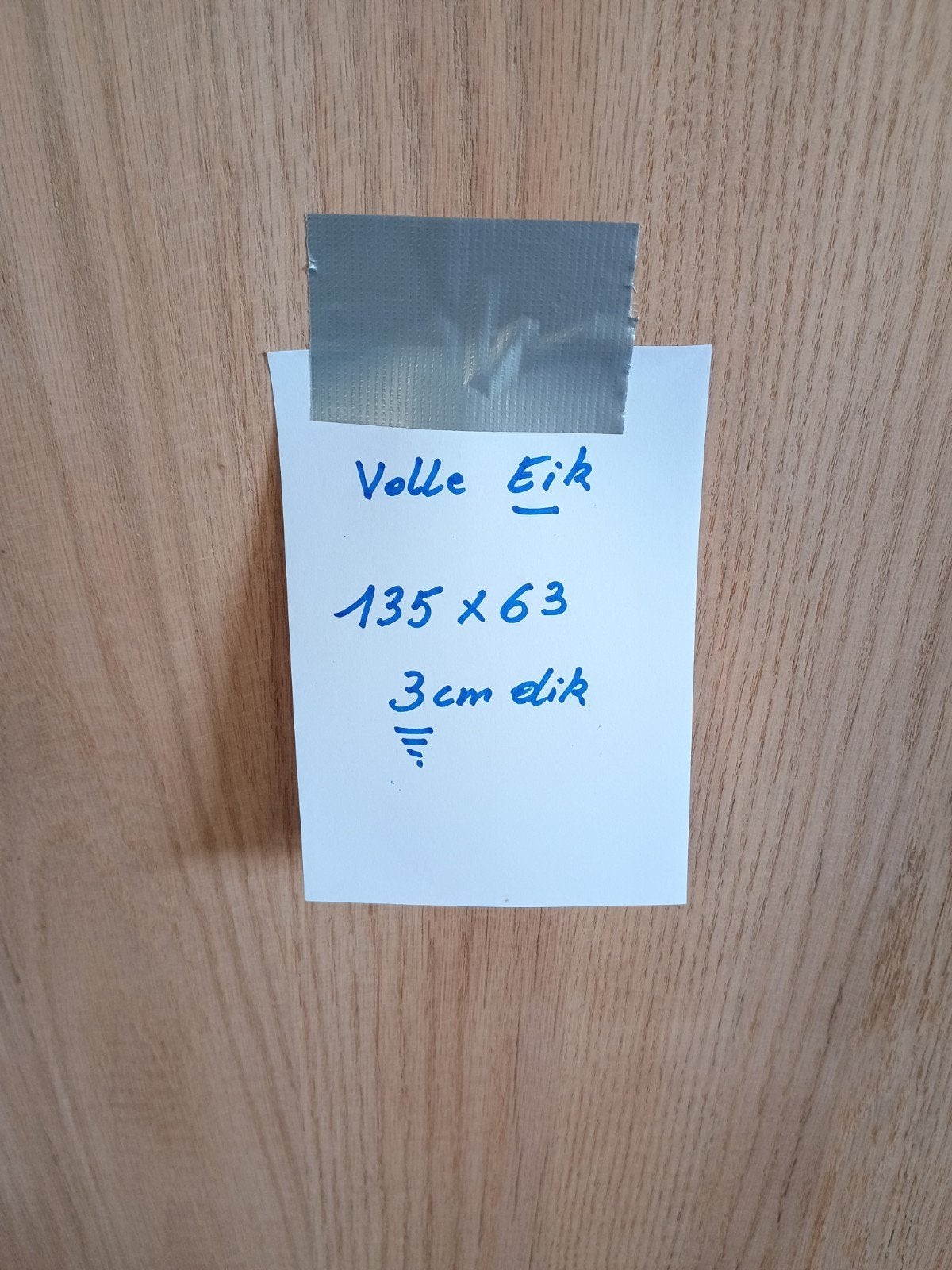 vol eiken werkblad, Doe-het-zelf en Bouw, Hout en Planken, Ophalen of Verzenden, Eiken