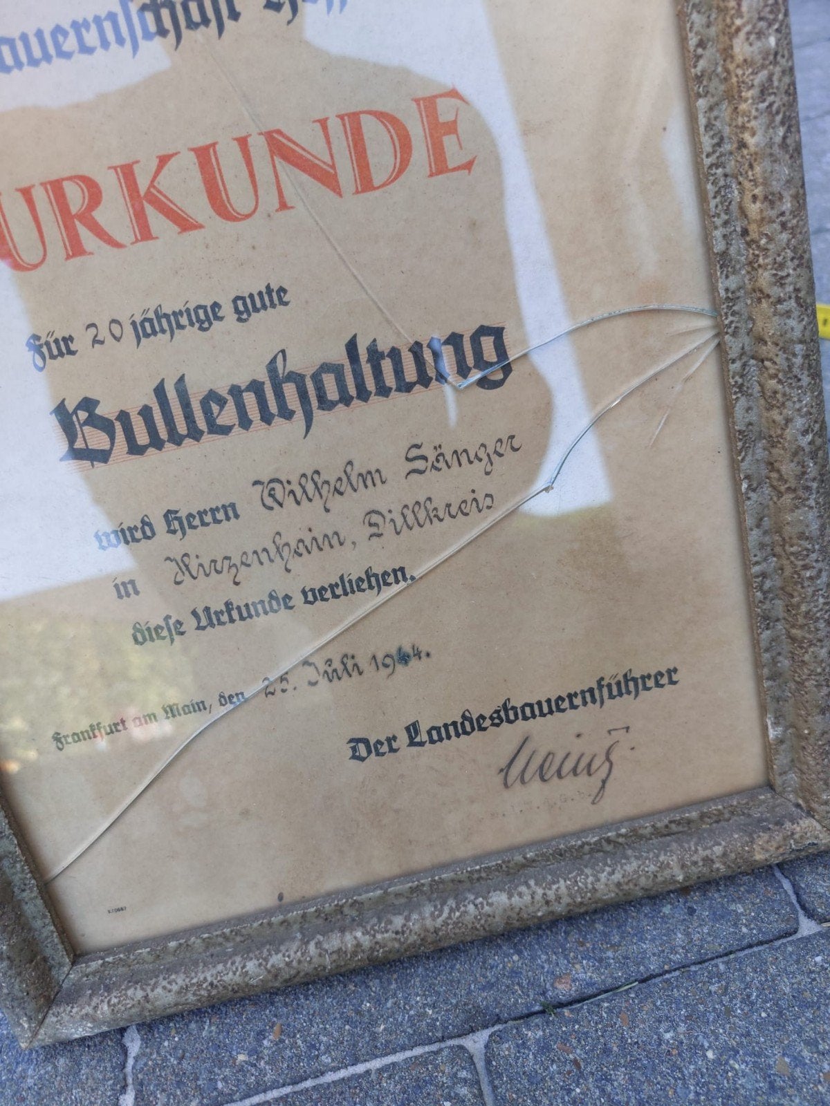 Reichsnährstand Urkunde 1944, Allemagne, Seconde Guerre mond, Enlèvement ou Envoi, Autres, Photo ou Poster