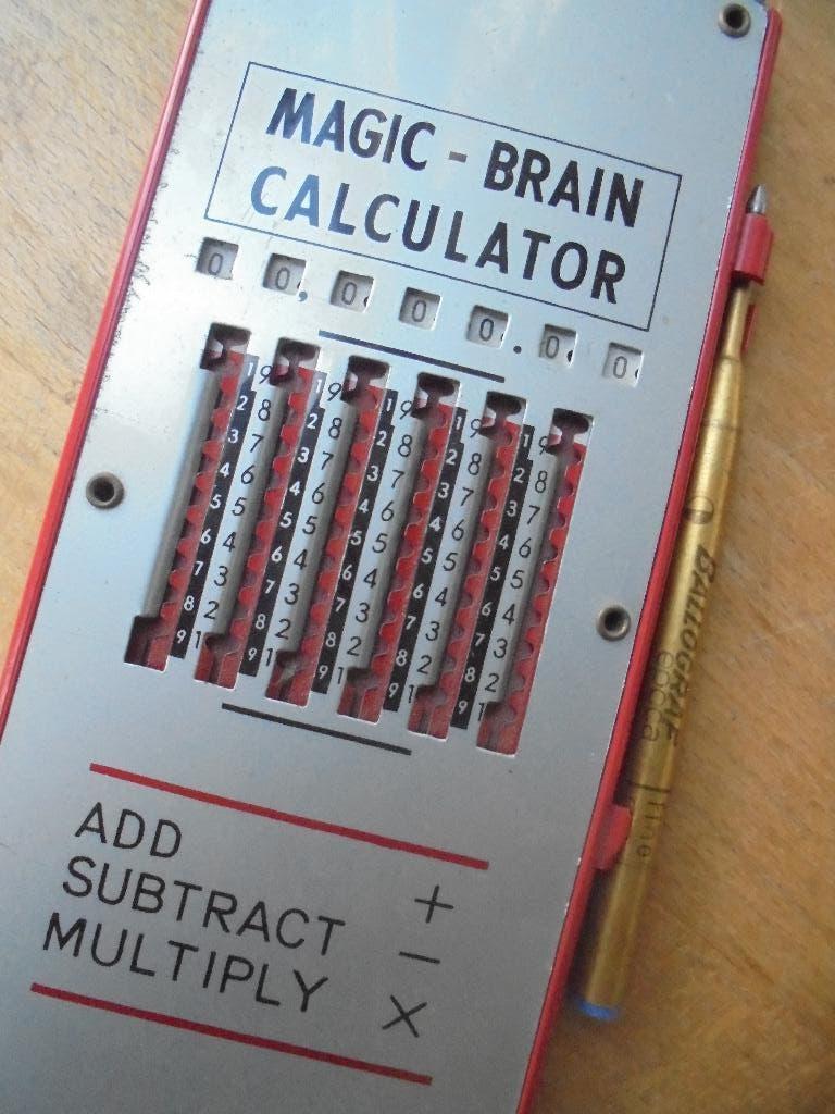 Calculatrice/calculatrice MAGIC-BRAIN vintage  années 1960, Enlèvement ou Envoi
