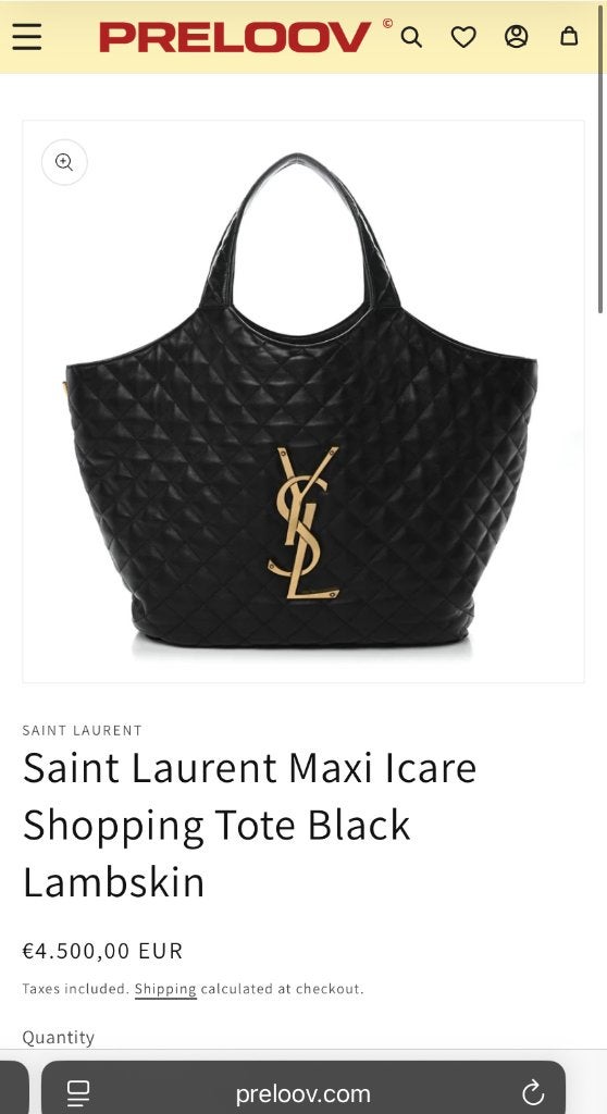 YSL Saint Laurent Maxi Icare schoudertas zwart tote bag, Ophalen of Verzenden, Nieuw, Zwart